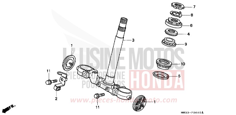 LENKSCHAFT von CB1300 Super Bold'or ABS CANDY ANDROMEDA RED-U (R131) von 1995